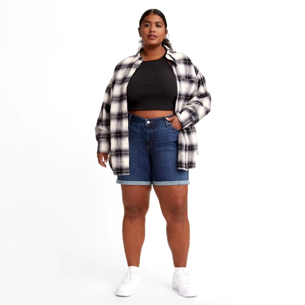Levi's mid-length classic denim jean shorts plus size 22